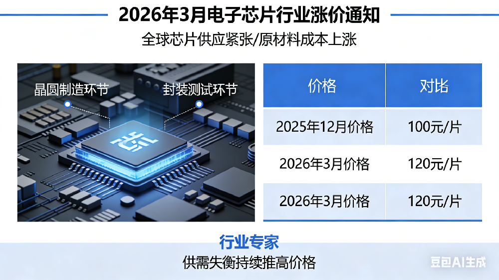 2026 年 3 月电子芯片行业突发新闻：存储芯片集体涨价 15%